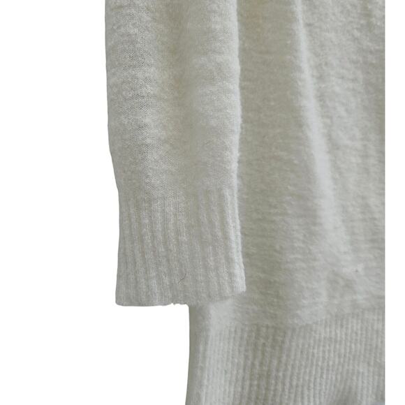 Trina Turk Sweater Womens Medium Ivory Wool Cowl Neck Stretch Minimalist Thin - Picture 5 of 10
